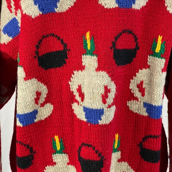 Kielo Dyson vintage red Native American sweater - Picture 6 of 7